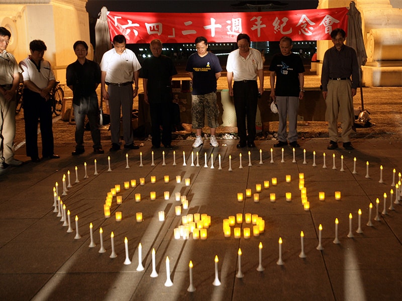 六四20週年台灣燭光晚會。(中央社檔案照片)