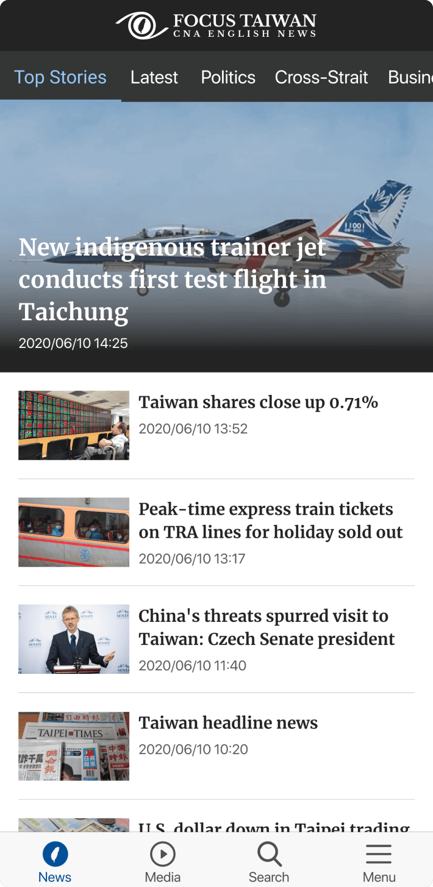 每日 20 則台灣最重要新聞