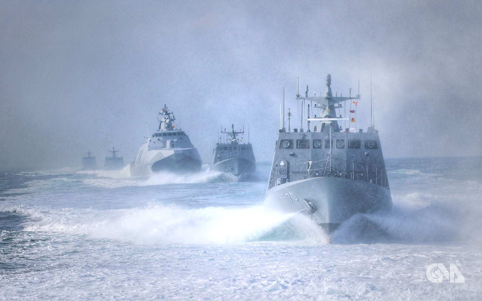 海軍艦艇緊急出港暨戰術機動演練